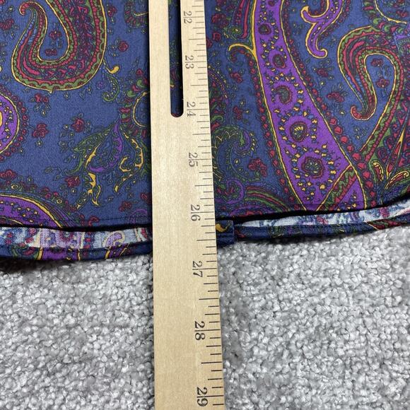 Lauren Ralph Lauren Button Up Blouse Womens Large Paisley Non Iron NWT - Picture 12 of 15